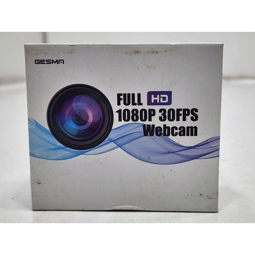 GESMA 1080p HD USB Computer Webcam Full HD 30fps New Sealed